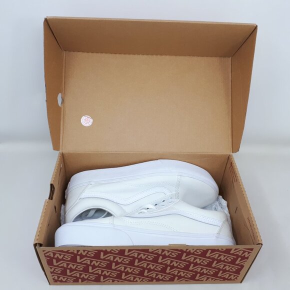 Vans Old Skool Platform Stacked Shoe Sneaker All True White Mens 7.5 / Womens 9 - Picture 12 of 12